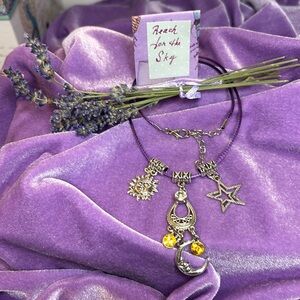 💛”Reach ForThe Sky” Lovely Silver and Gold Necklace.
The Sun The Moon The Stars